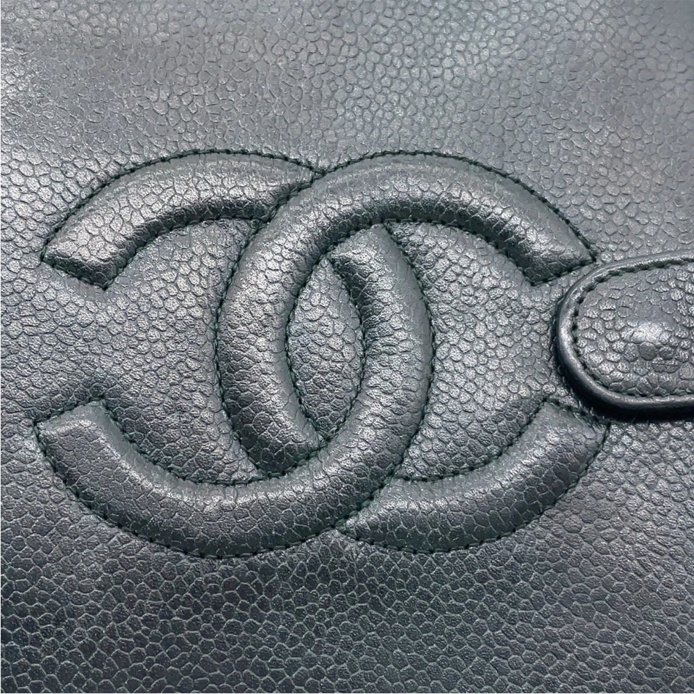 CHANEL Black Leather Black Deca Coco Agenda MM + Box + Gift Bag - Picture 12 of 16